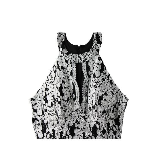 Women Dress Nightway Missy Women's Lace Scallop Keyhole Racer Trupet Dress Sz 8 - Picture 4 of 6